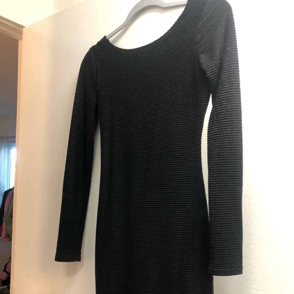 Sparkly Ribbed Bodycon Dress